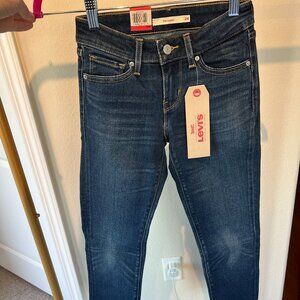 Levi's 711 Skinny denim jeans, 24" waist NWT